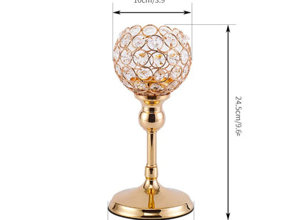 Metal Candle Crystal Holders