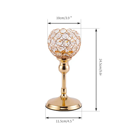 Metal Candle Holders Candlestick Crystal