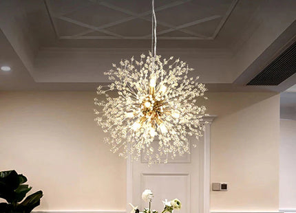 Modern Sky Star Fireball Crystal Pendant LED Light