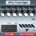 6Pcs Black Body-Set / 20W neutral light