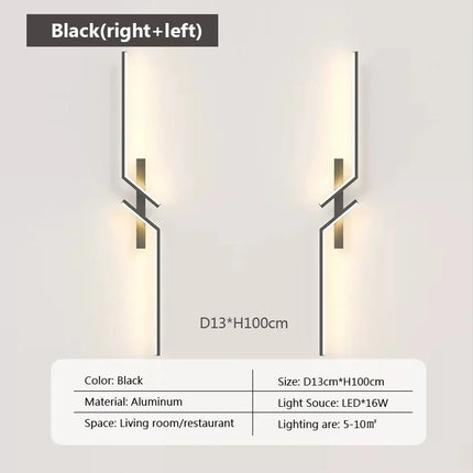 LED Wall Lamp Modern Minimalist Strip Wall Decor Lights