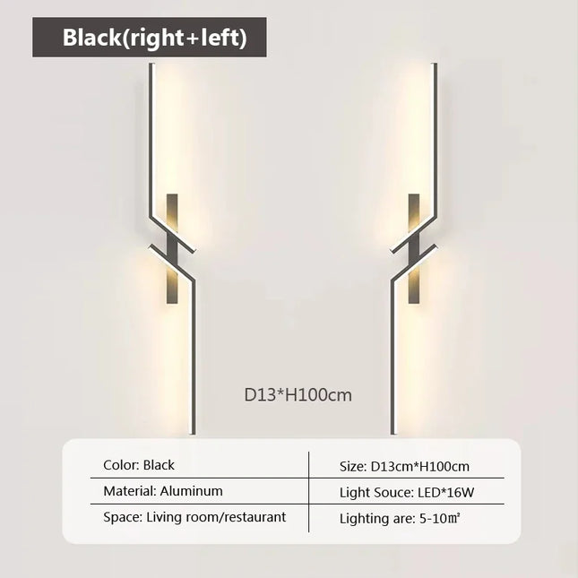 LED Wall Lamp Modern Minimalist Strip Wall Decor Lights