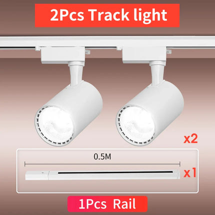 Whole Set 220V Led Track Light Fixture Rail Lighting System