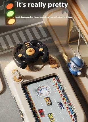 2024 Racing Adventure Children'S Steering Wheel Electric Desktop Game Console Evasion Simulation Driving Toy
