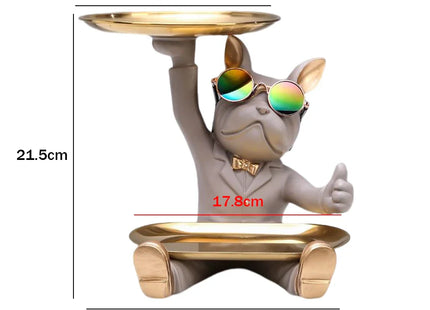 Bulldog Cool Sculpture Dog Ornament