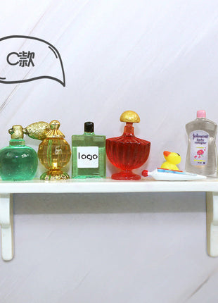 1/12 Dollhouse DIY Emulation Mini Perfume Package Model Miniature Items Dolls House Accessories Makeup Ornaments Toys for Girls
