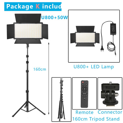 LED Video Light Photo Studio Lamp Bi-Color 2500K-8500k