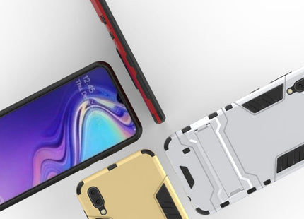 Shockproof PC + TPU Case for Galaxy M10, with Holder, For Samsung Galaxy M10