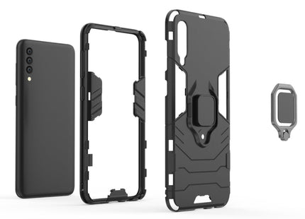 Shockproof PC + TPU Protective Case for Galaxy A50, with Magnetic Ring Holder, For Galaxy A50