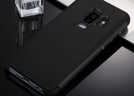 For Galaxy S9+ Electroplating Mirror Horizontal Flip Leather Case with Holder, For Galaxy S9+