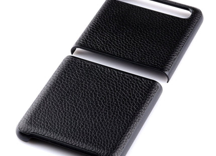 For Galaxy Z Flip Litchi Texture Leather Folding Protective Case