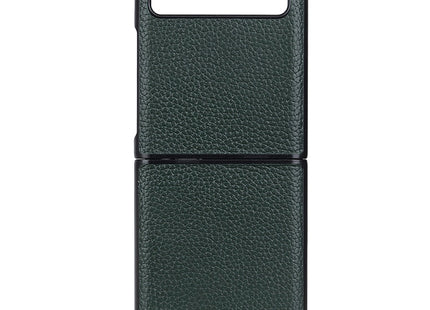 For Galaxy Z Flip Litchi Texture Leather Folding Protective Case