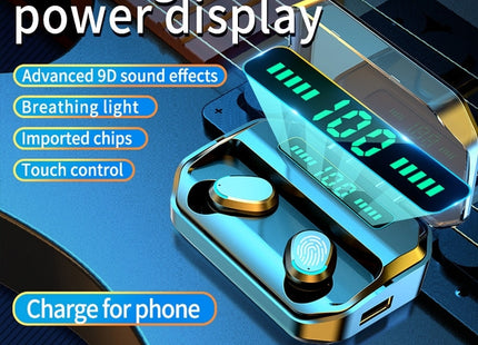 M8 Bluetooth 5.0 TWS Touch Digital Display True Wireless Bluetooth Earphone with Charging Box