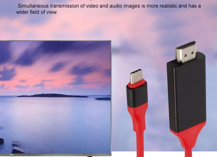 USB-C / Type-C 3.1 to 4K HD HDMI Plastic Video Cable, Length: 2m