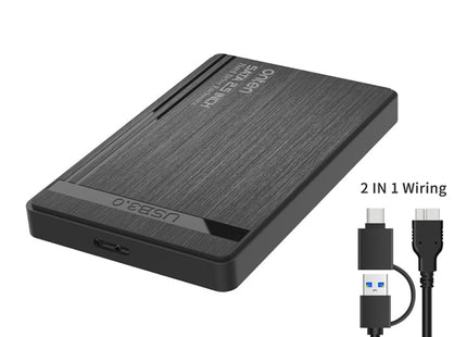 Onten UHD1 12.5 inch External Hard Drive Disk Case with 2 in 1Cable