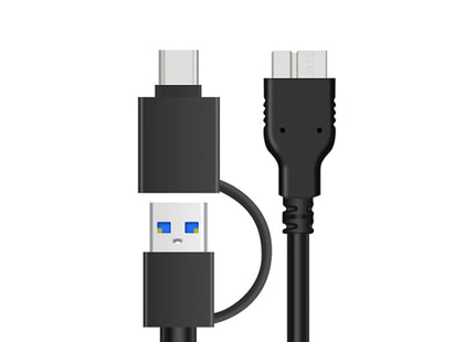 Onten UHD1 12.5 inch External Hard Drive Disk Case with 2 in 1Cable