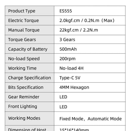 Sequre ES555 Kit Electric Screwdriver Kit