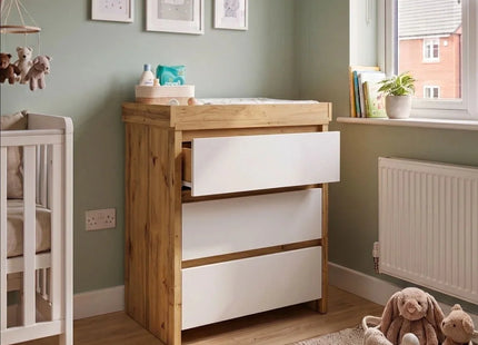 Shefa Kids 880 Baby Changing Unit - Cremona Oak/White