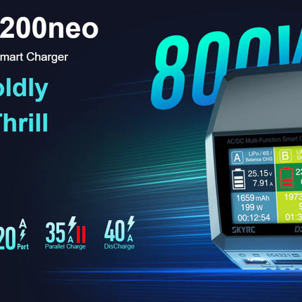 SkyRC D200neo 200w AC/DC Battery Charger