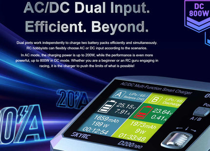SkyRC D200neo 200w AC/DC Battery Charger
