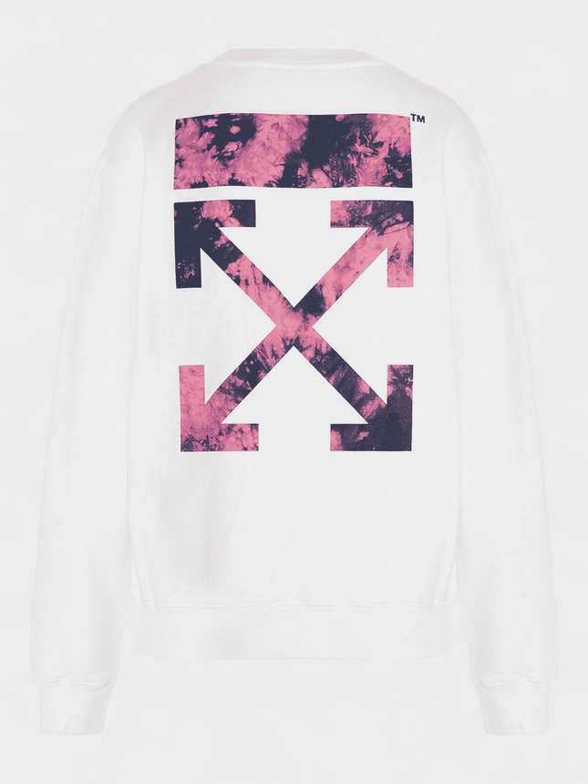 Off-White Tie Dye Arrow Crewneck White