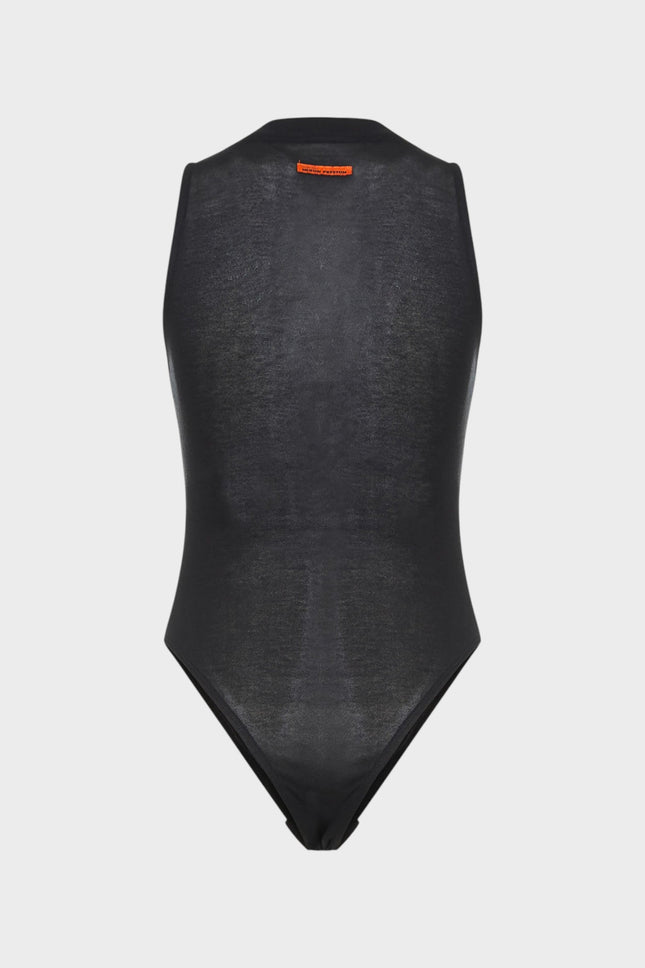 Bodysuit Logo Embroidery Black