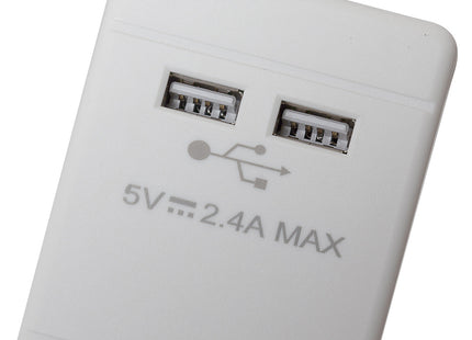 SMJ 2m 4 Socket 13A plus 2x USB-A Ports Extension Cable Lead