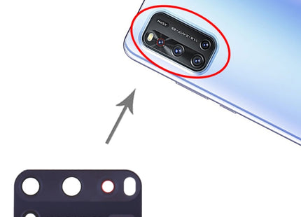 For Vivo V19 10pcs Back Camera Lens, For Vivo V19