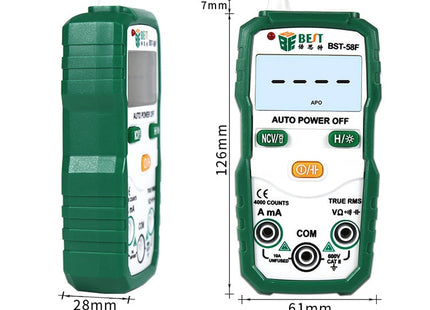 BEST BST-58F Full Automatic Range Multimeter Without Shift Intelligent Identification Digital Multimeter Household Mini Electrical Instrument