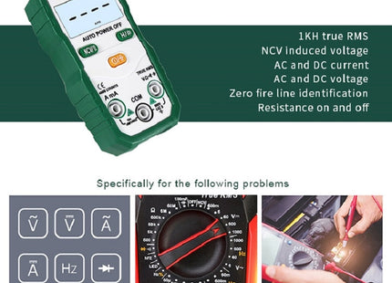 BEST BST-58F Full Automatic Range Multimeter Without Shift Intelligent Identification Digital Multimeter Household Mini Electrical Instrument