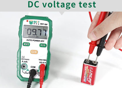 BEST BST-58F Full Automatic Range Multimeter Without Shift Intelligent Identification Digital Multimeter Household Mini Electrical Instrument