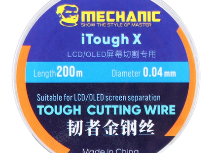 Mechanic iTough X 200M 0.04MM LCD OLED Screen Cutting Wire, Mechanic 0.04MM 200M