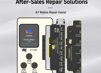 AY A108 Multi-function Dot Matrix Battery Repair Programmer for iPhone 8-16 Pro Max, A108 for iP 8-16 Pro Max