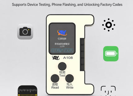 AY A108 Multi-function Dot Matrix Battery Repair Programmer for iPhone 8-16 Pro Max, A108 for iP 8-16 Pro Max