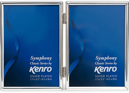 Kenro Symphony Classic 5x3.5 Silver Plated Double Frame
