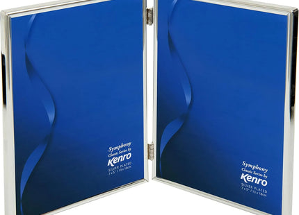 Kenro Symphony Classic 7x5 Silver Plated Twin Frame