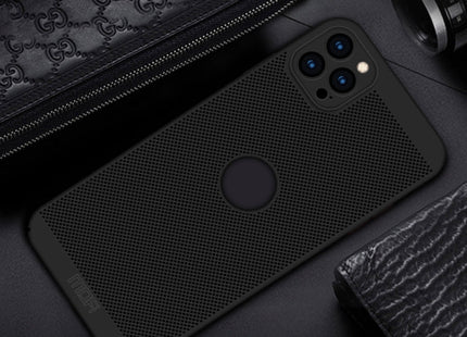 MOFi Honeycomb Texture Breathable PC Shockproof Protective Back Cover Case, For iPhone 12 Pro Max
