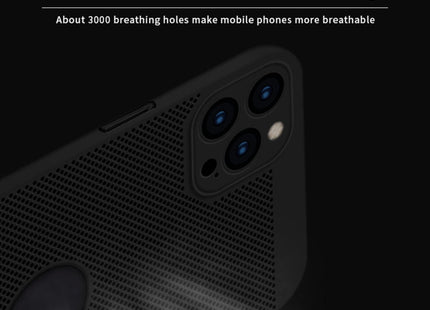 MOFi Honeycomb Texture Breathable PC Shockproof Protective Back Cover Case, For iPhone 12 Pro Max