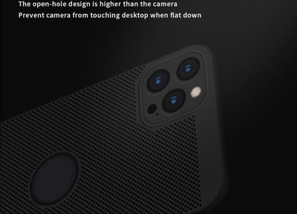 MOFi Honeycomb Texture Breathable PC Shockproof Protective Back Cover Case, For iPhone 12 Pro Max