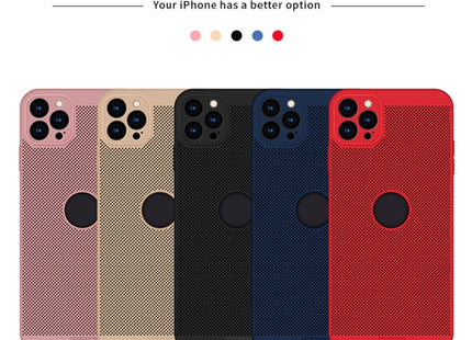MOFi Honeycomb Texture Breathable PC Shockproof Protective Back Cover Case, For iPhone 12 Pro Max