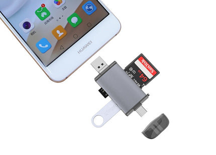 Typce-C+USB+Micro USB  OTG  Card Reader