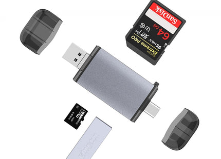 Typce-C+USB+Micro USB  OTG  Card Reader