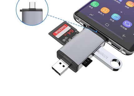 Typce-C+USB+Micro USB  OTG  Card Reader