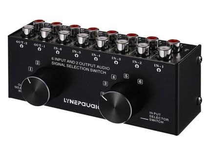 B026 6 Input 2 Output Or 2 Input 6 Output Audio Signal Source Selection Switcher RCA Port