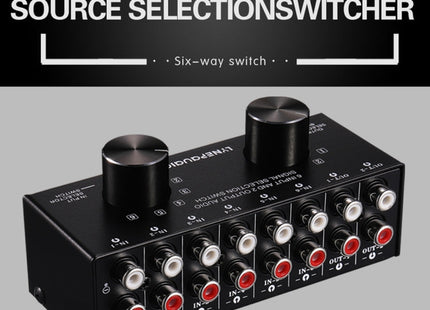 B026 6 Input 2 Output Or 2 Input 6 Output Audio Signal Source Selection Switcher RCA Port