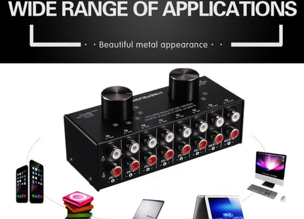 B026 6 Input 2 Output Or 2 Input 6 Output Audio Signal Source Selection Switcher RCA Port