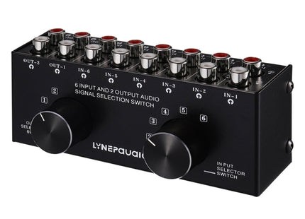 B026 6 Input 2 Output Or 2 Input 6 Output Audio Signal Source Selection Switcher RCA Port