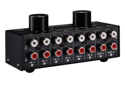 B026 6 Input 2 Output Or 2 Input 6 Output Audio Signal Source Selection Switcher RCA Port