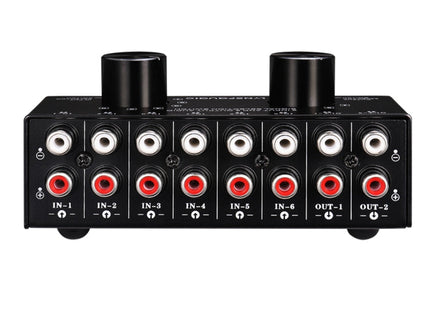 B026 6 Input 2 Output Or 2 Input 6 Output Audio Signal Source Selection Switcher RCA Port