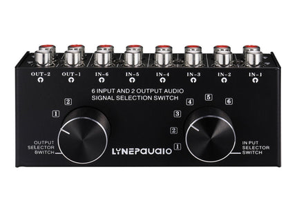 B026 6 Input 2 Output Or 2 Input 6 Output Audio Signal Source Selection Switcher RCA Port